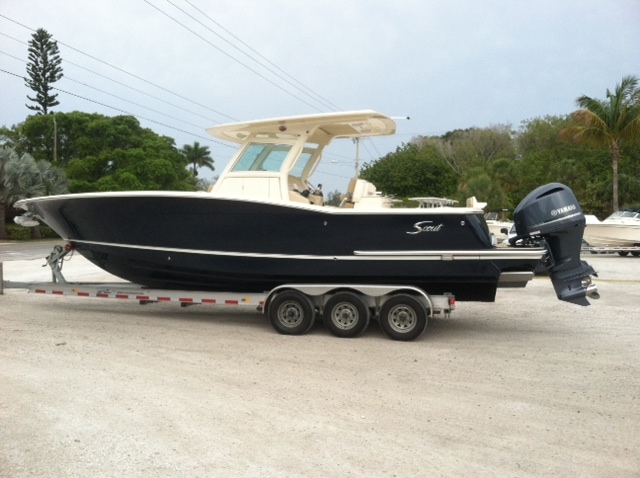 The Scout Boat 320 LXF will be on display at the Suncoast Boat Show.  Come by Cannons slips to check it out!